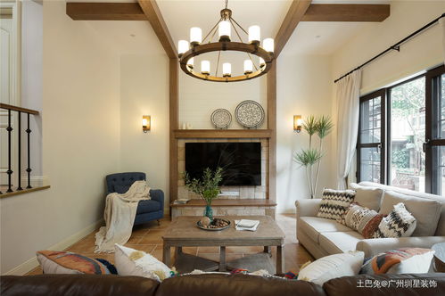 279㎡美式田园别墅豪宅装修效果案例赏析 构筑温馨乡村之家的实景图鉴